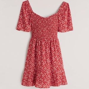 Abercrombie Flutter Sleeve Smocked Mini Dress